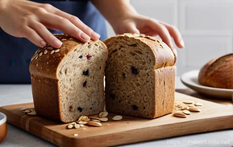가정용 제빵기 - A sleek, modern kitchen with a high-tech home bread maker as the focal point. The bread maker is act... 가정용 제빵기 - A sleek, modern kitchen with a high-tech home bread maker as the focal point. The bread maker is act...