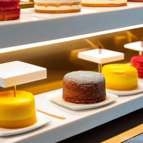 Home 20 디저트 모양 변화 - **Aesthetic and Trendy Cafe Desserts:**
A vibrant, inviting close-up shot of a modern cafe displ...